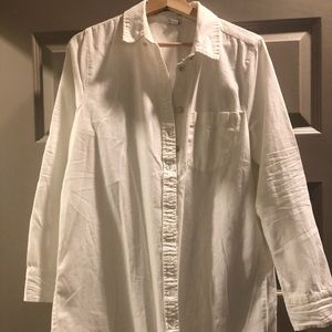 Front hem Aerie white button up